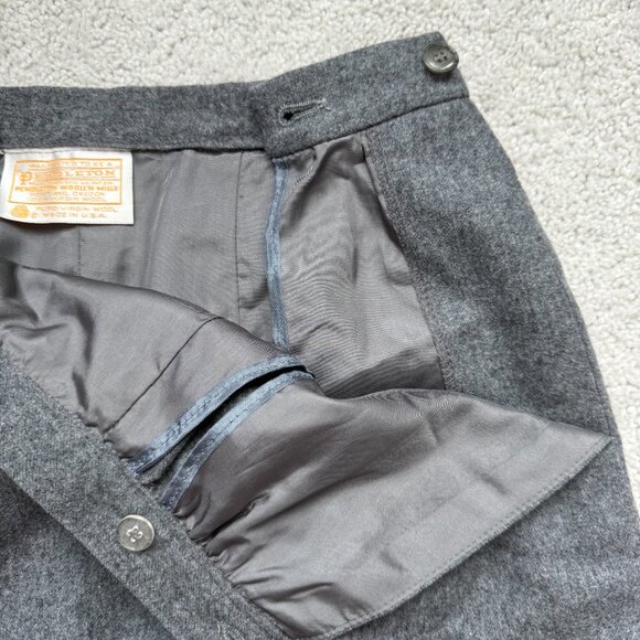 Miss Pendleton Vintage Size 8 Gray Virgin Wool Skirt - Picture 5 of 9